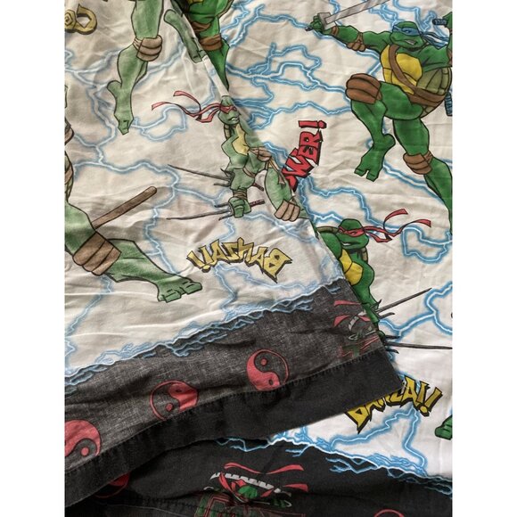 Teenage Mutant Ninja Turtles Twin Flat Sheet 2004 Mirage Studios Cutter Crafters - Picture 10 of 11